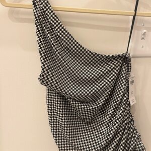 Abercrombie & Fitch Black and White Houndstooth Top